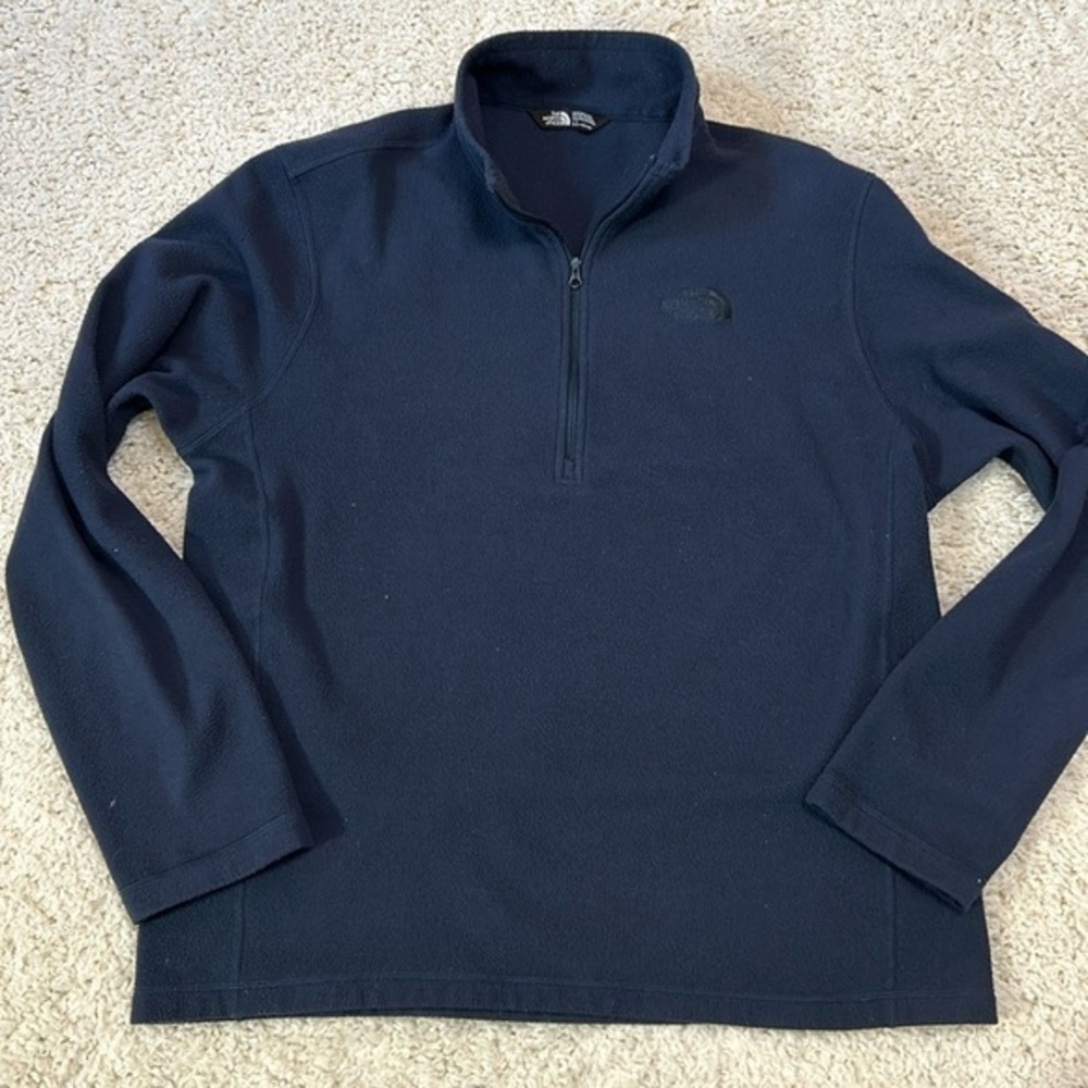 NORTH FACE L men’s navy fleece 3/4 zip jumper/jacket